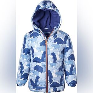 WIPPETTE Polar Bear Camo Puffer Jacket blue size 18 mo nwt